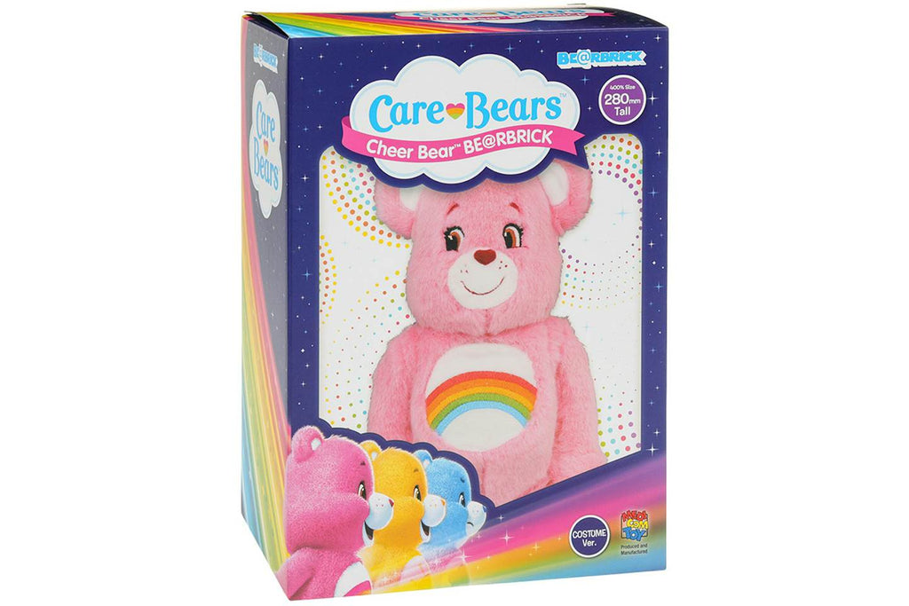 Bearbrick x Care Bears Cheer Bear Costume Version Figure - 400%, Pink product image 3, provided for visual reference and