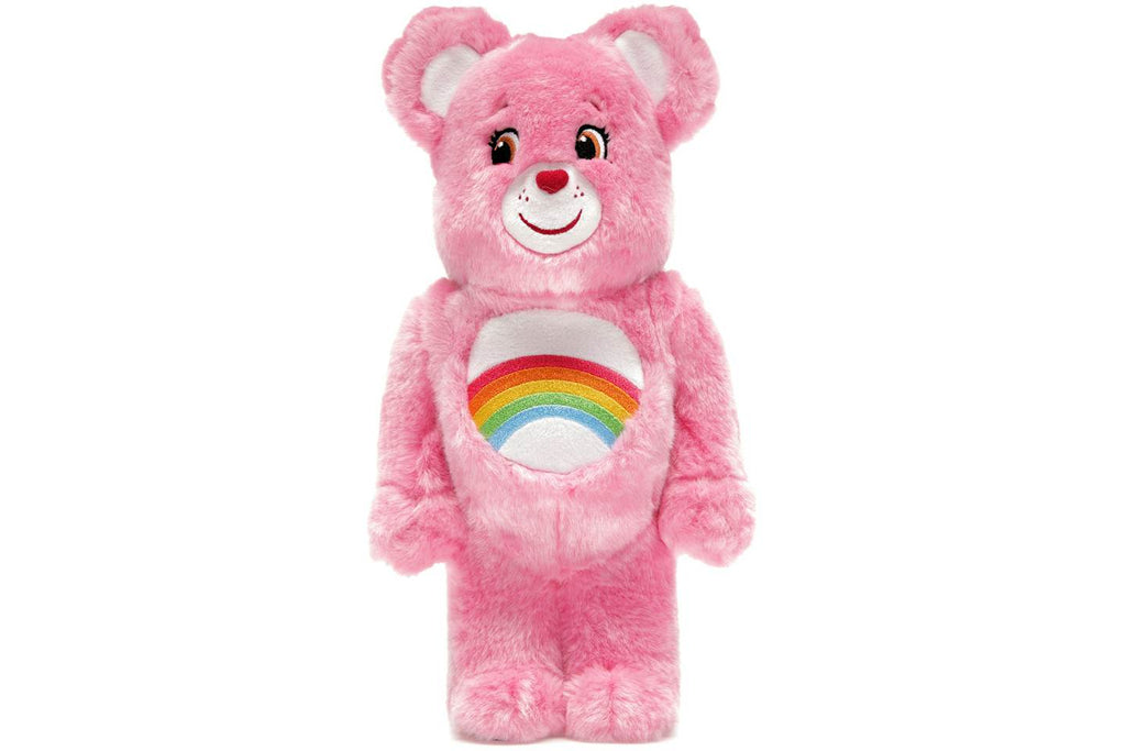 Bearbrick x Care Bears Cheer Bear Costume Version Figure - 400%, Pink product image 1, provided for visual reference and
