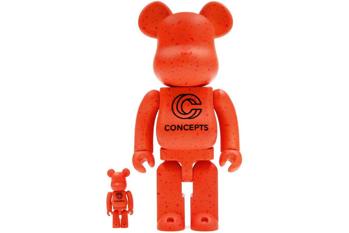 Bearbrick x Concepts Orange Lobster 100% & 400% Set product image 1, provided for visual reference and product detail review