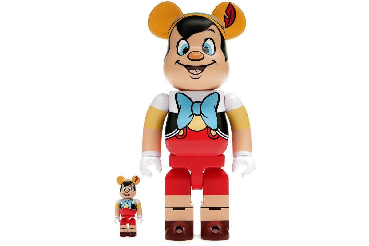 Bearbrick x Disney Pinocchio 100% & 400% Set product image 1, provided for visual reference and product detail review