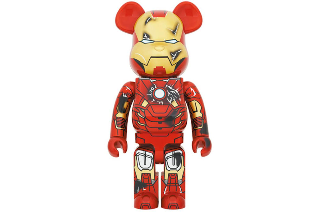 Bearbrick Marvel Iron Man 3 Mark VII Damage Version Figure - 400% product image 1, provided for visual reference and product