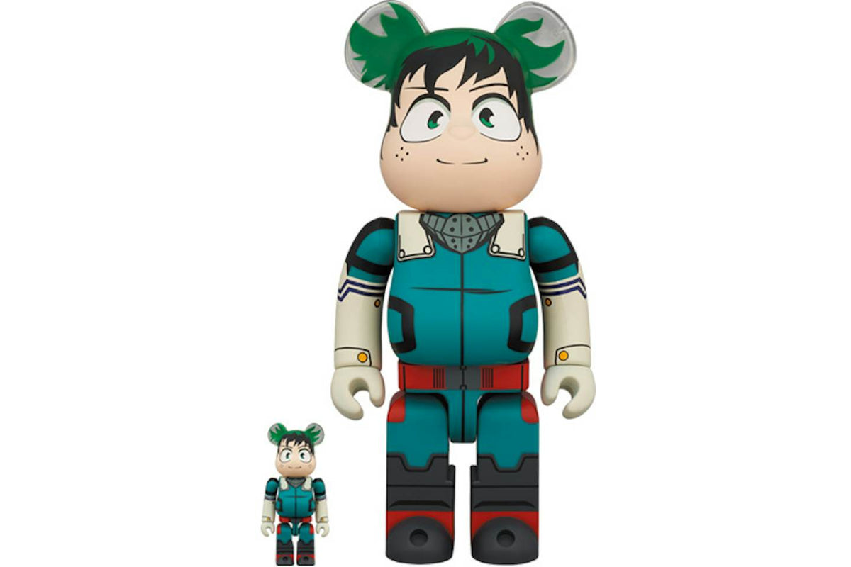 Bearbrick x My Hero Academia Izuku Midoriya 100% & 400% Set product image 1, provided for visual reference and product