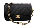 Chanel 23c Mini Flap Bag Chain Grained Calfskin Black product image 1, provided for visual reference and product detail