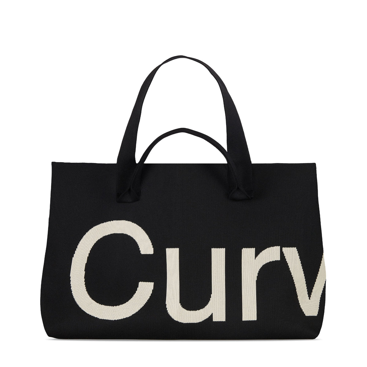 Curves Knit Tote (Black) product image 1, provided for visual reference and product detail review