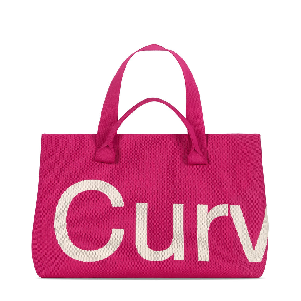 Curves Knit Tote (Raspberry) product image 1, provided for visual reference and product detail review