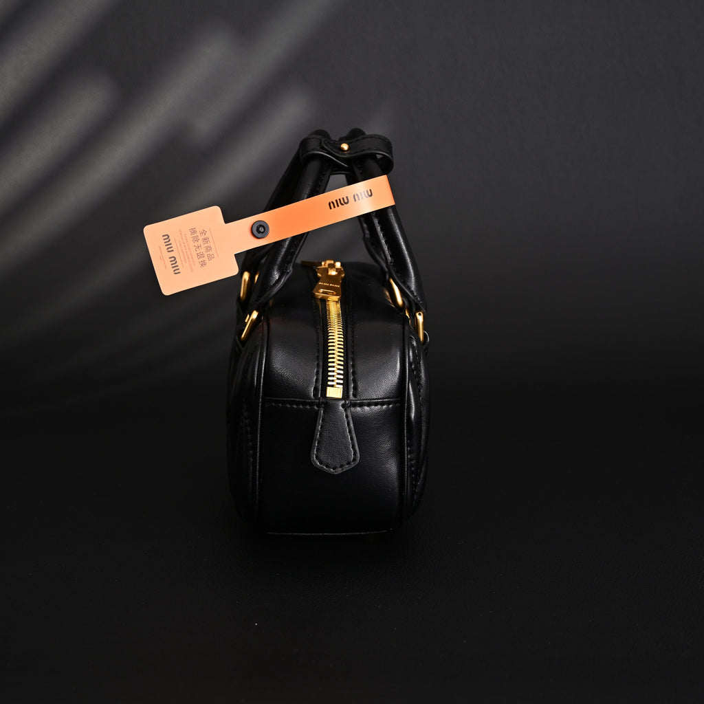Miu Miu Black Matelassé Leather Top Handle Bag product image 10, provided for visual reference and product detail review