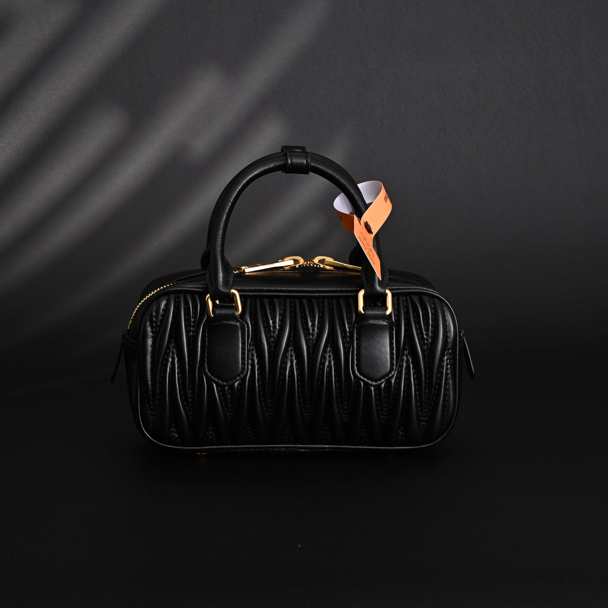 Miu Miu Black Matelassé Leather Top Handle Bag product image 11, provided for visual reference and product detail review
