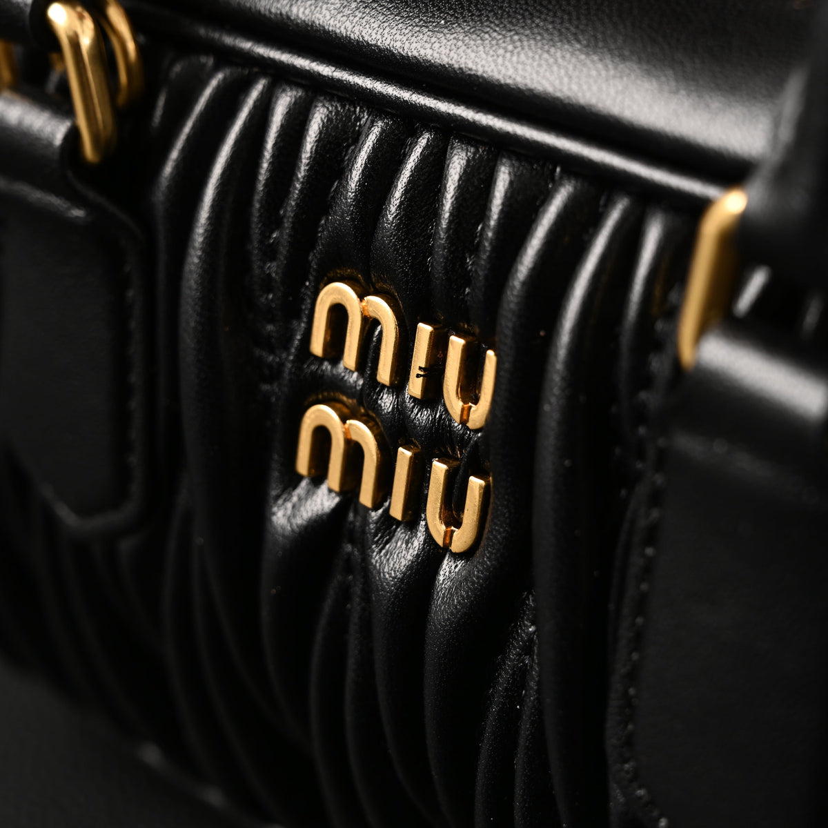 Miu Miu Black Matelassé Leather Top Handle Bag product image 17, provided for visual reference and product detail review