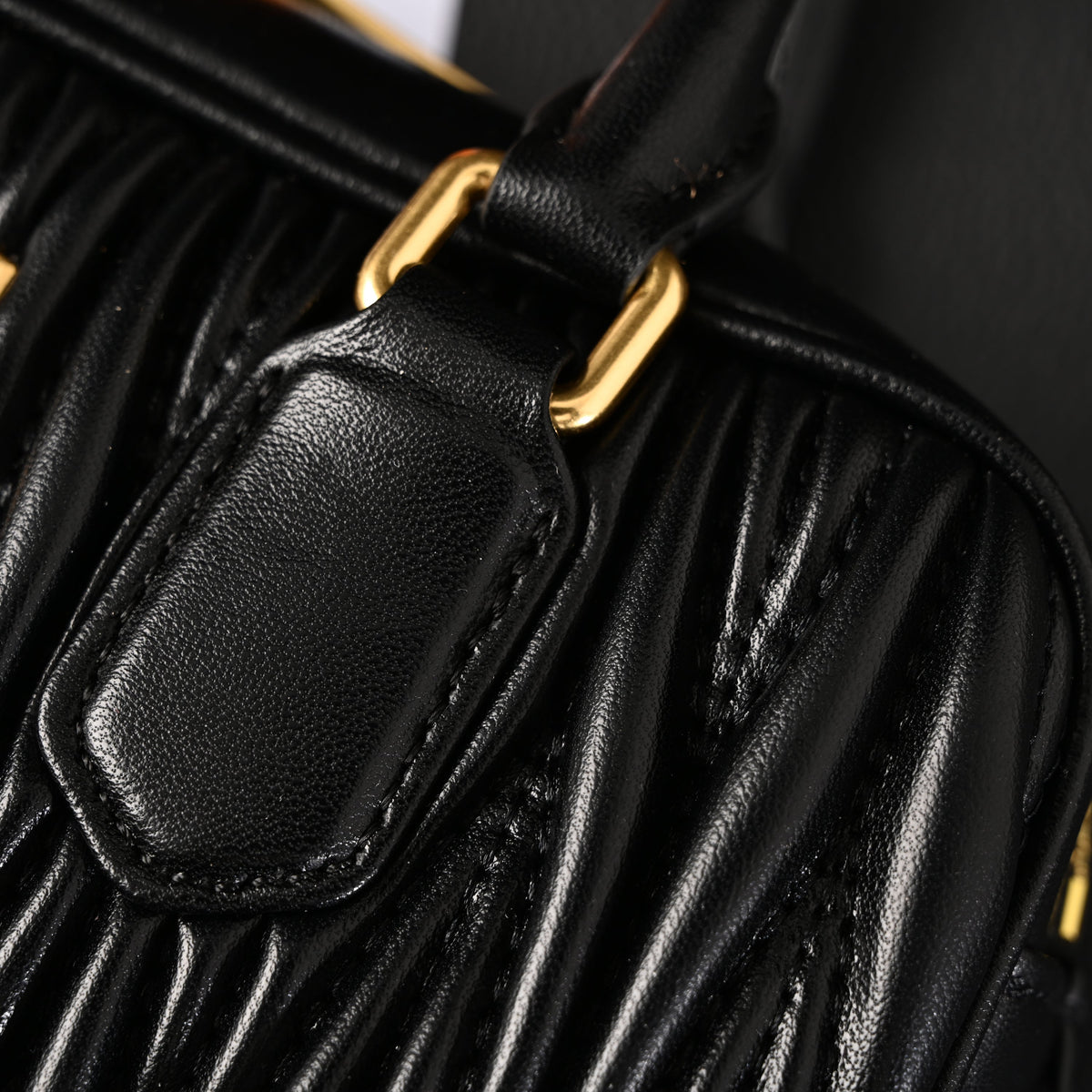 Miu Miu Black Matelassé Leather Top Handle Bag product image 18, provided for visual reference and product detail review