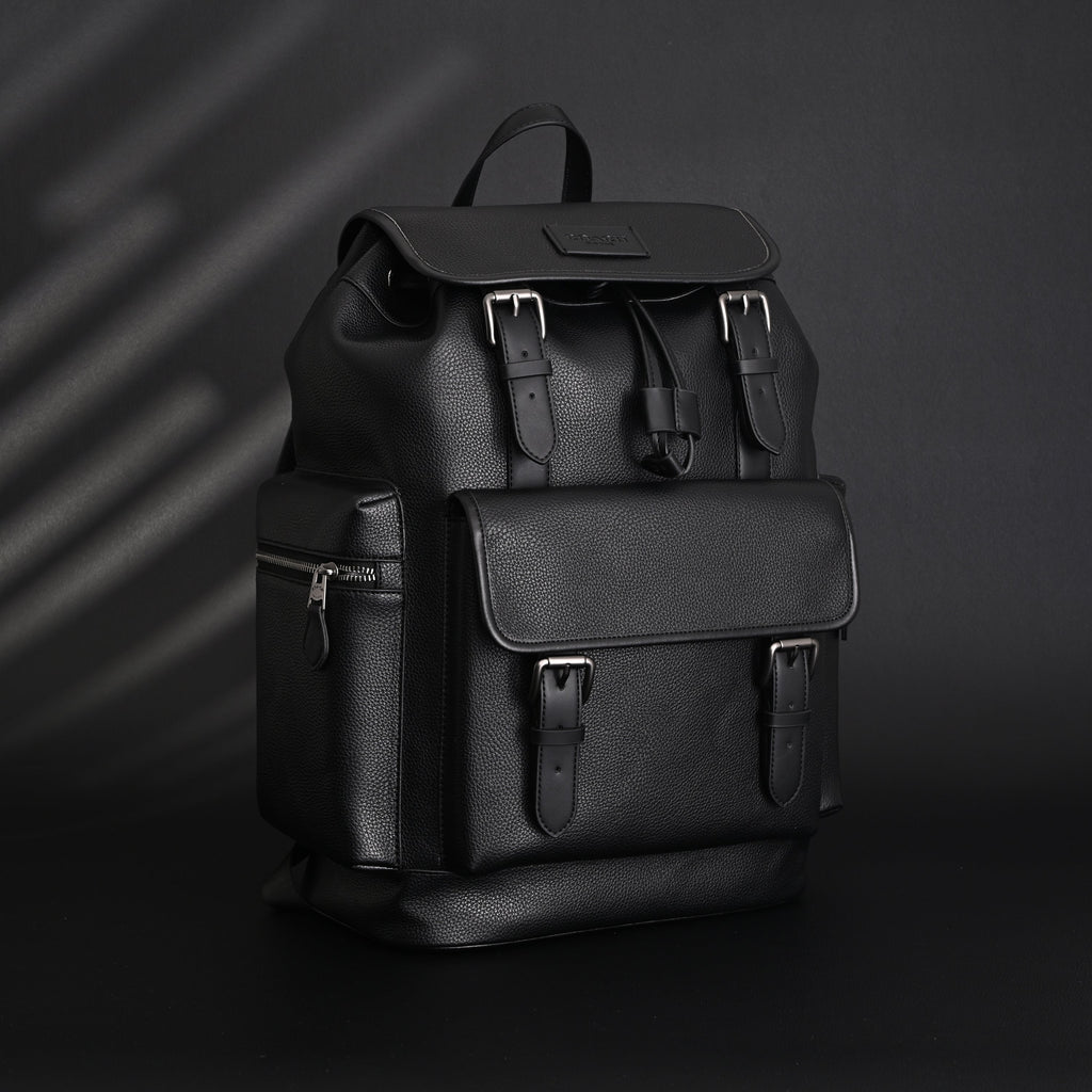 Prada Nylon & Leather Multi-Pocket Backpack – Black - Classic Black product image 5, provided for visual reference and