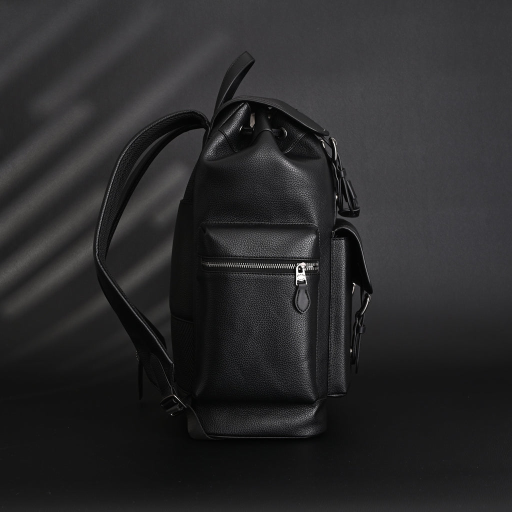 Prada Nylon & Leather Multi-Pocket Backpack – Black - Classic Black product image 6, provided for visual reference and