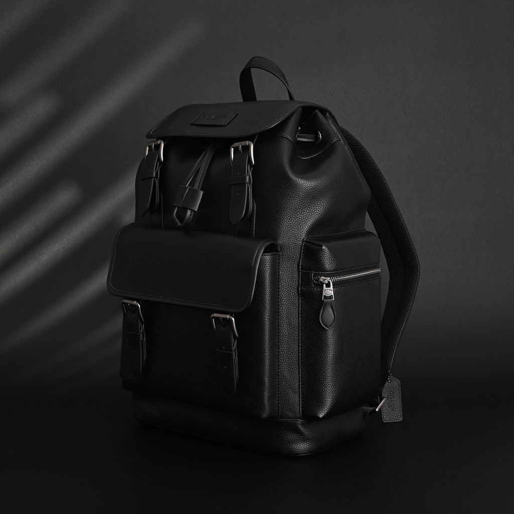 Prada Nylon & Leather Multi-Pocket Backpack – Black - Classic Black product image 9, provided for visual reference and