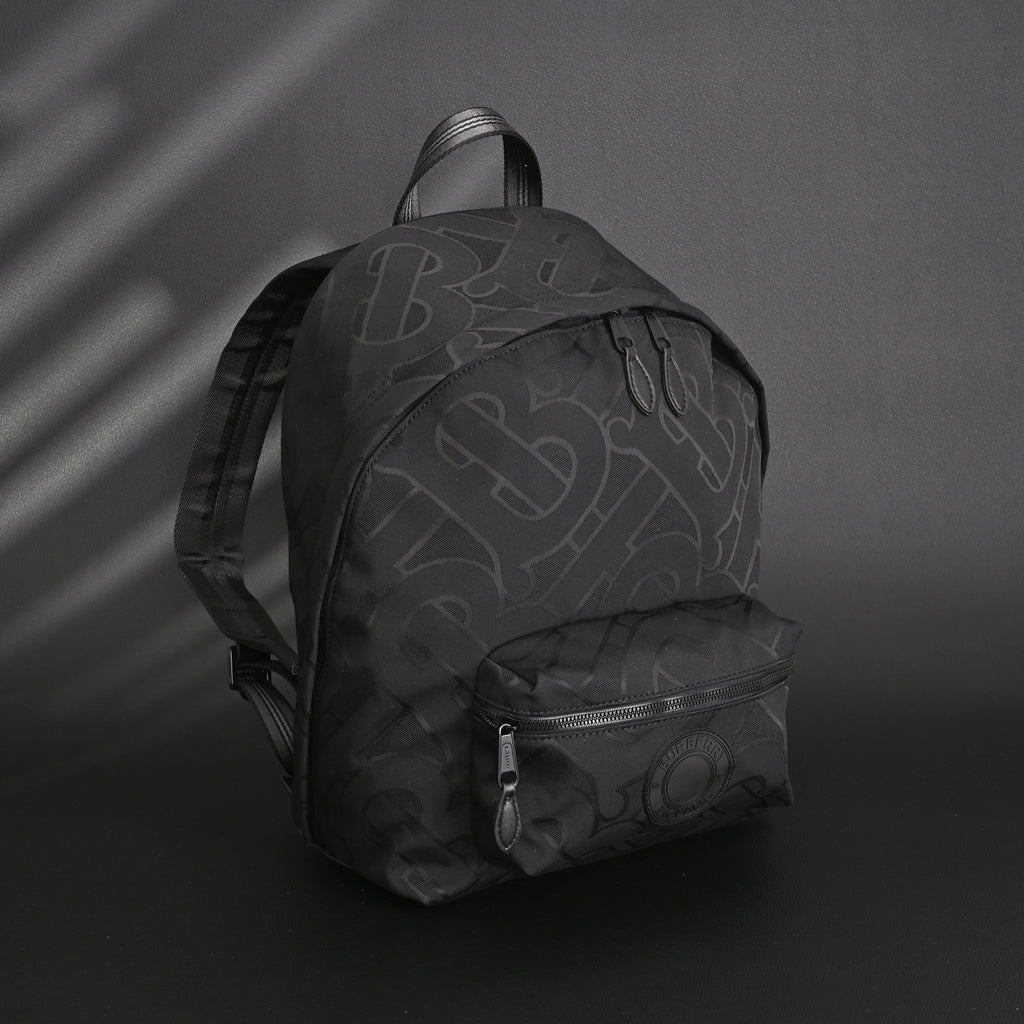 Burberry Monogram Black Nylon Backpack product image 1, provided for visual reference and product detail review