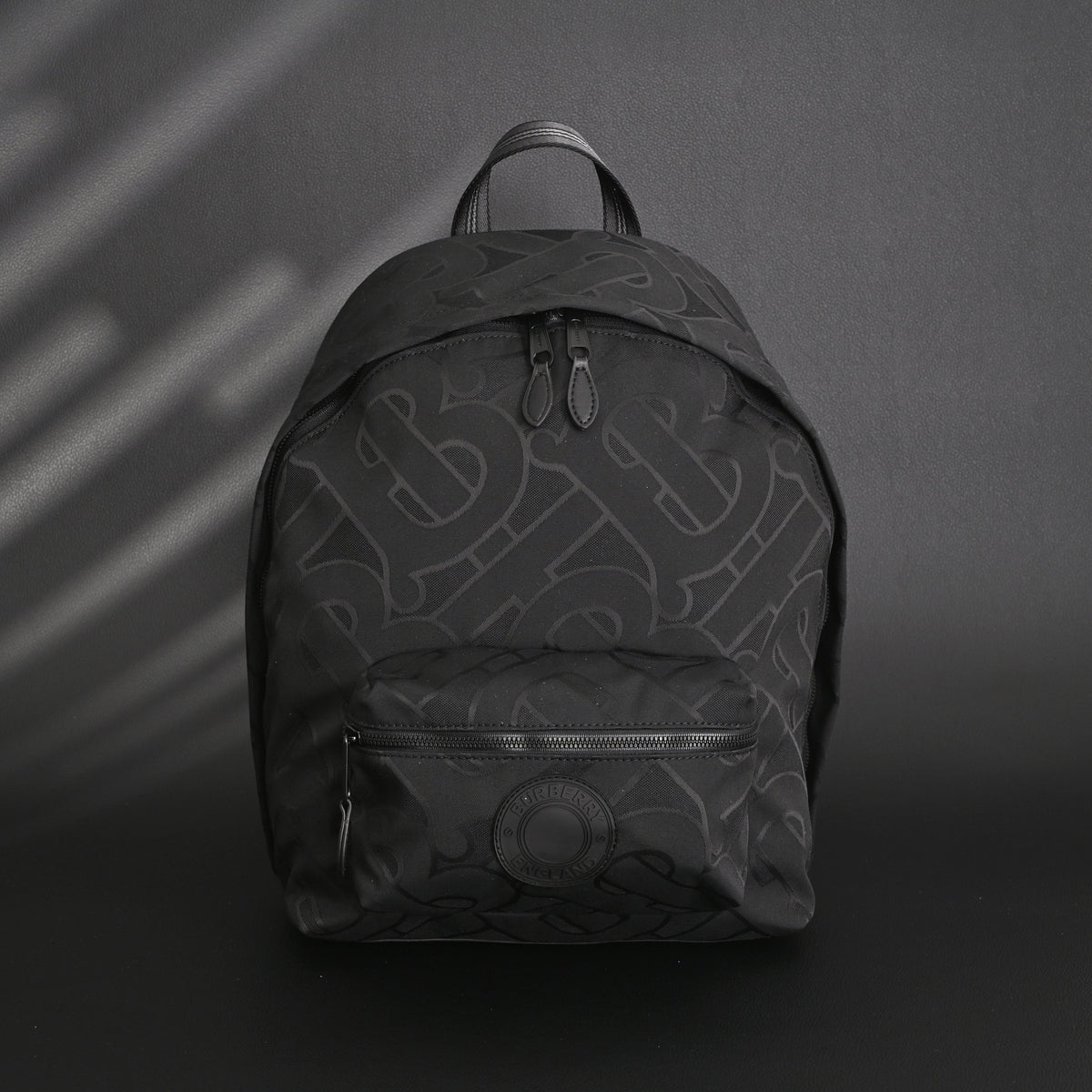 Burberry Monogram Black Nylon Backpack product image 2, provided for visual reference and product detail review