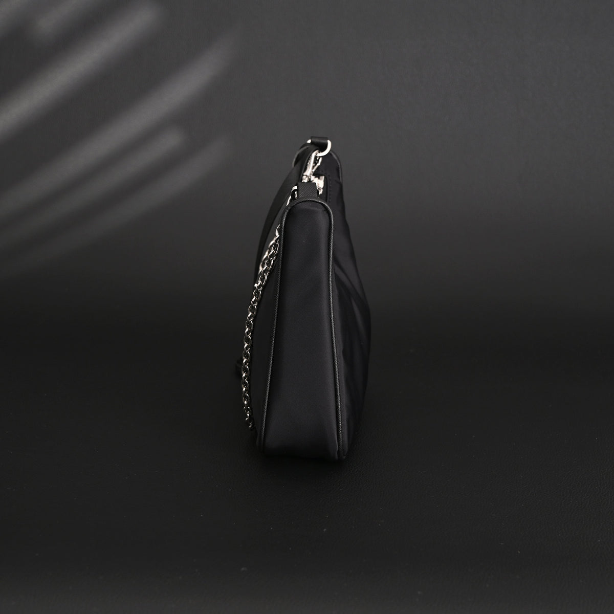 Prada Re-Edition 2005 Nylon Shoulder Bag – Black - Black with Silver-Tone Hardware product image 10, provided for visual