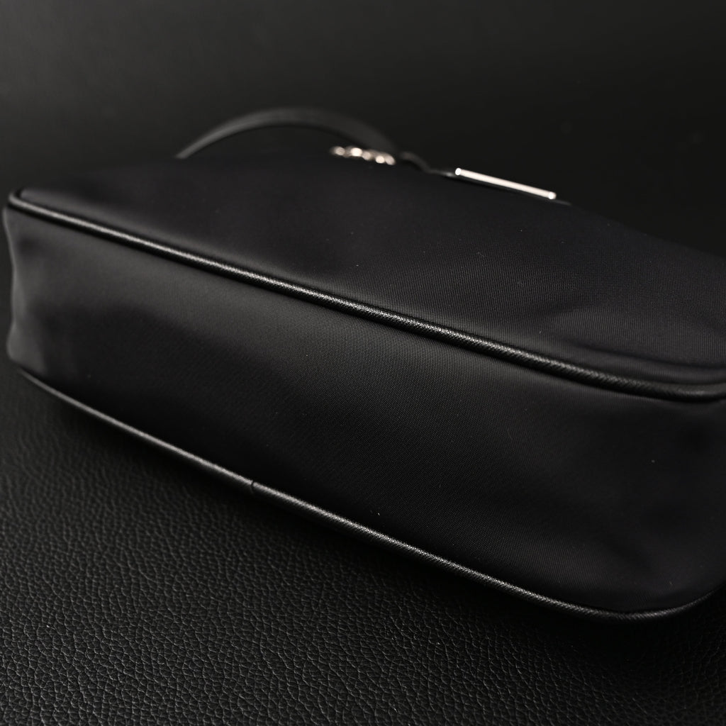 Prada Re-Edition 2005 Nylon Shoulder Bag – Black - Black with Silver-Tone Hardware product image 14, provided for visual