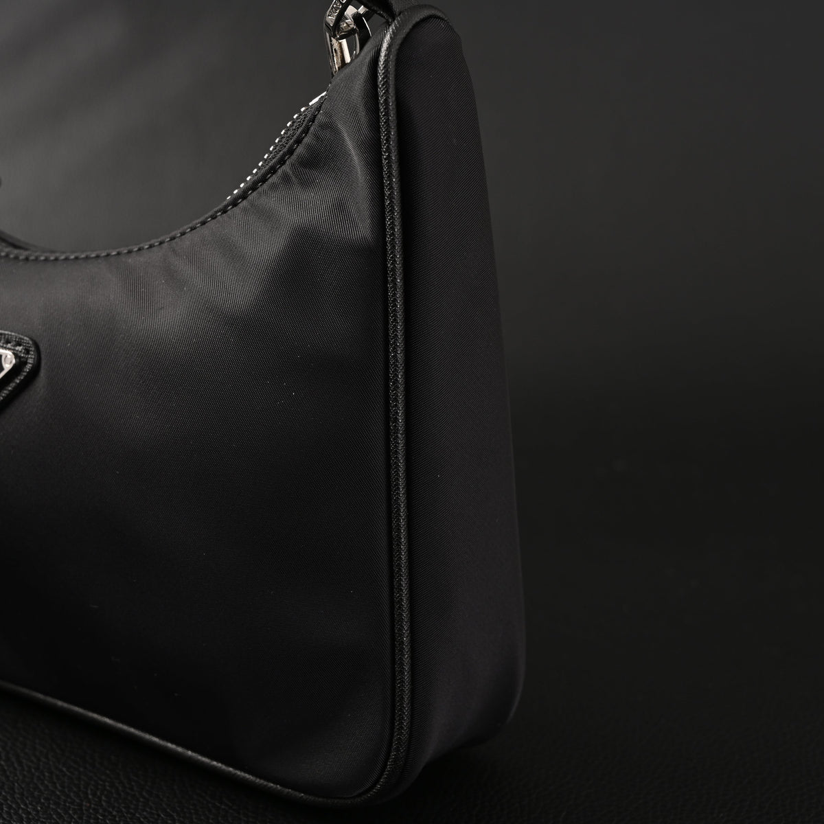 Prada Re-Edition 2005 Nylon Shoulder Bag – Black - Black with Silver-Tone Hardware product image 15, provided for visual