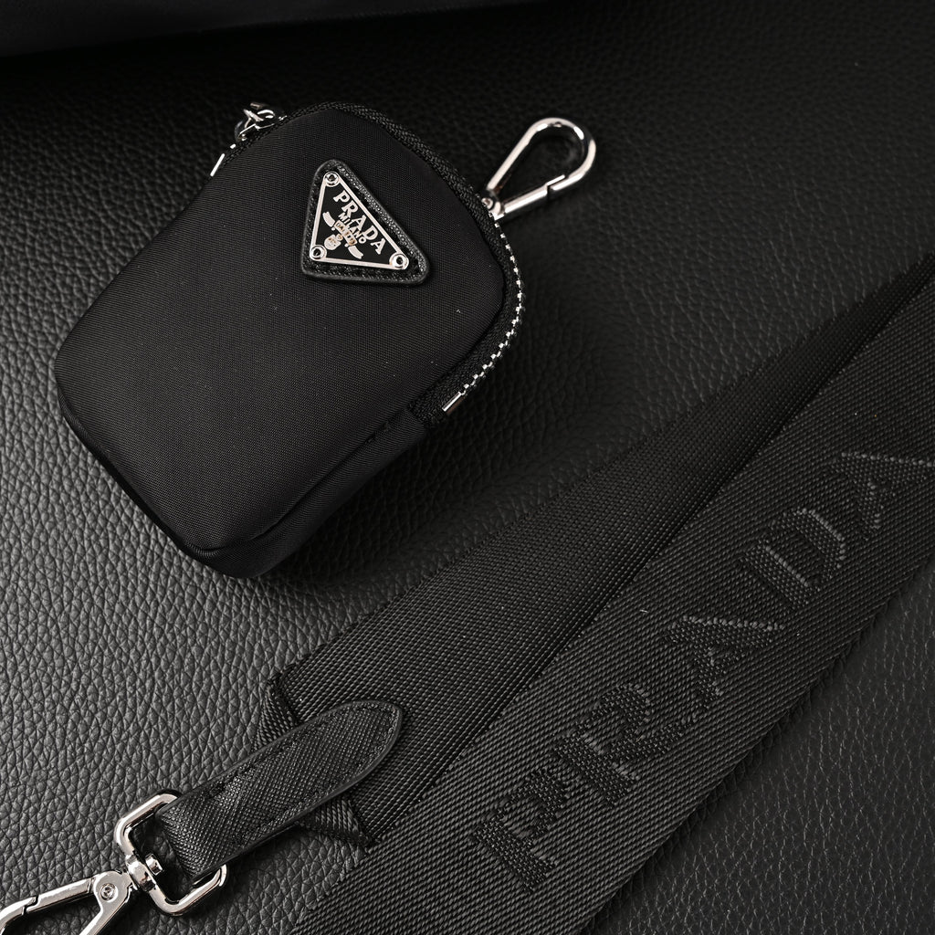 Prada Re-Edition 2005 Nylon Shoulder Bag – Black - Black with Silver-Tone Hardware product image 16, provided for visual