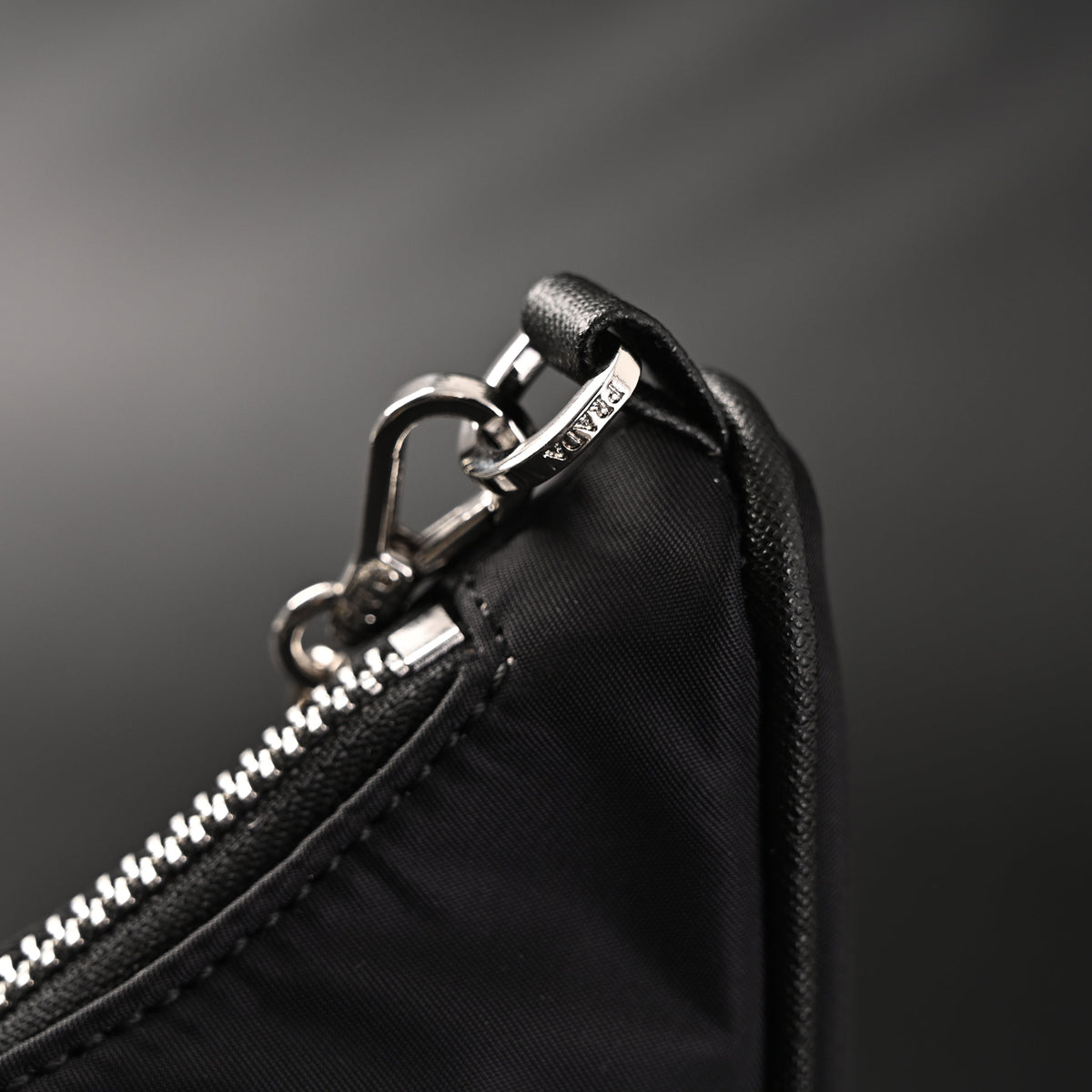 Prada Re-Edition 2005 Nylon Shoulder Bag – Black - Black with Silver-Tone Hardware product image 13, provided for visual