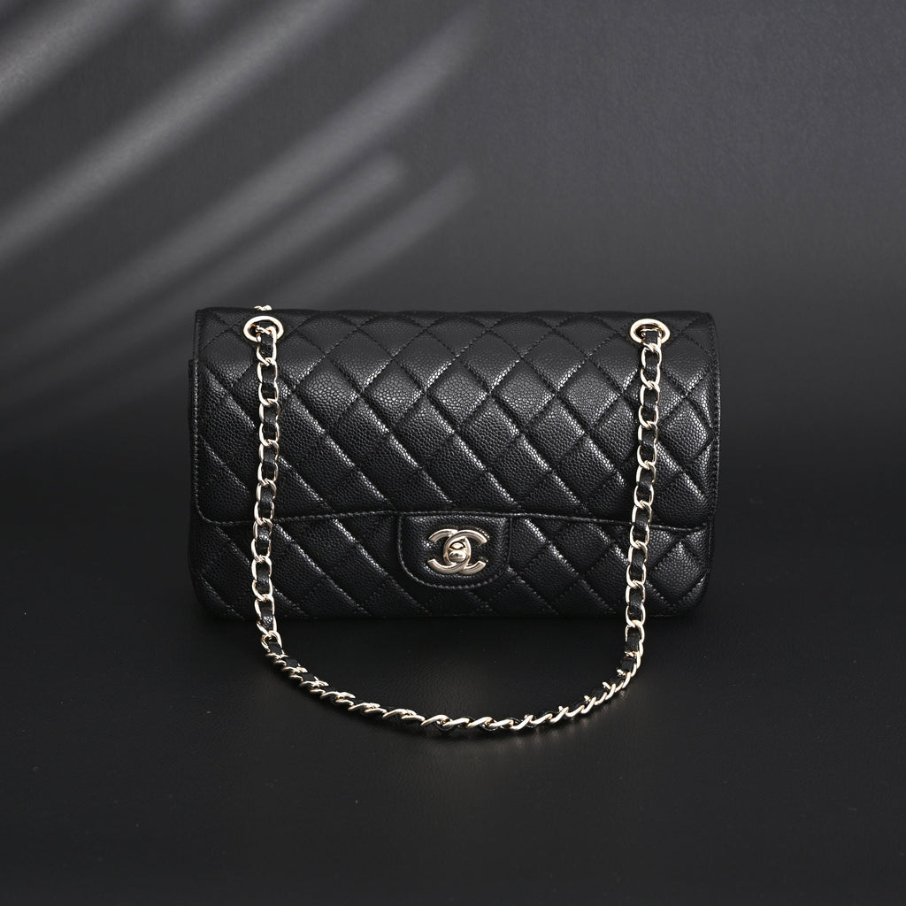 Chanel Classic Flap Bag – Black Quilted Caviar Leather with Gold-Tone Hardware product image 14, provided for visual