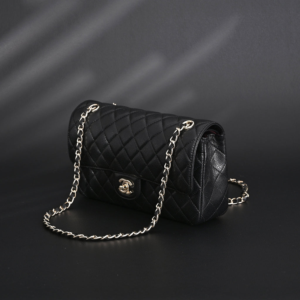 Chanel Classic Flap Bag – Black Quilted Caviar Leather with Gold-Tone Hardware product image 6, provided for visual