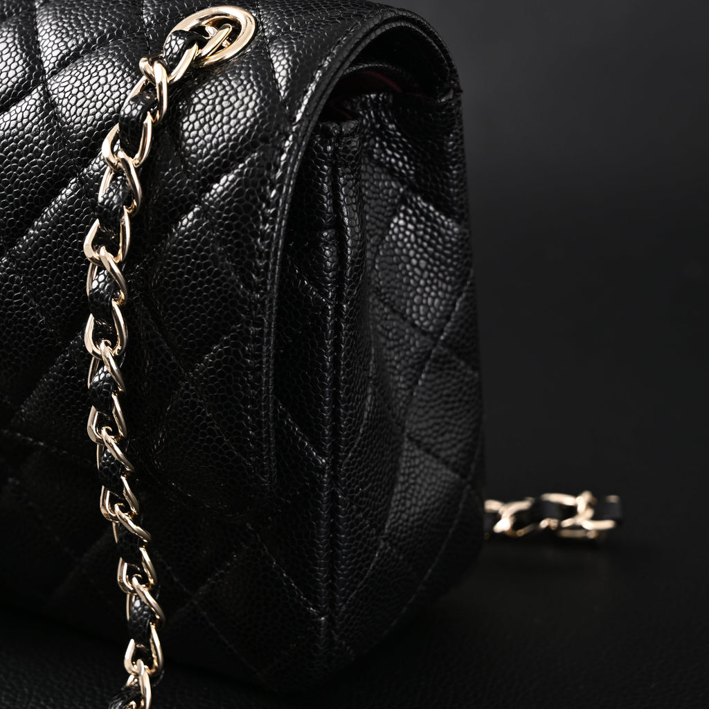 Chanel Classic Flap Bag – Black Quilted Caviar Leather with Gold-Tone Hardware product image 18, provided for visual
