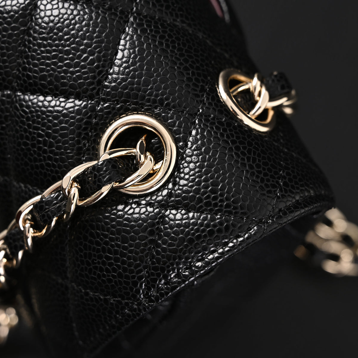 Chanel Classic Flap Bag – Black Quilted Caviar Leather with Gold-Tone Hardware product image 19, provided for visual