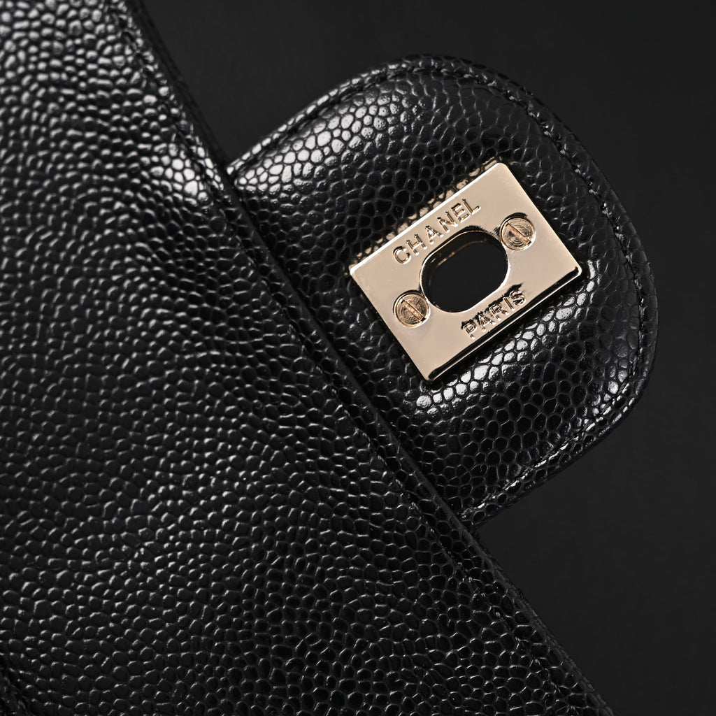 Chanel Classic Flap Bag – Black Quilted Caviar Leather with Gold-Tone Hardware product image 8, provided for visual