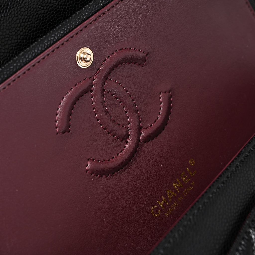 Chanel Classic Flap Bag – Black Quilted Caviar Leather with Gold-Tone Hardware product image 11, provided for visual