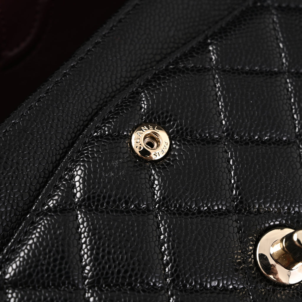 Chanel Classic Flap Bag – Black Quilted Caviar Leather with Gold-Tone Hardware product image 20, provided for visual
