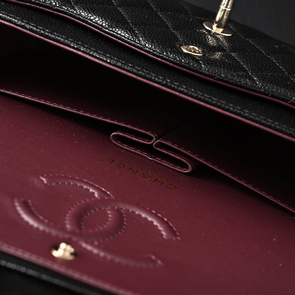 Chanel Classic Flap Bag – Black Quilted Caviar Leather with Gold-Tone Hardware product image 21, provided for visual