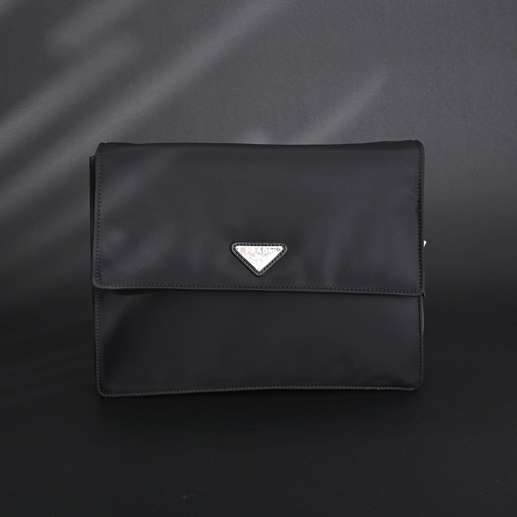 Prada Nylon Black Messenger Bag product image 3, provided for visual reference and product detail review