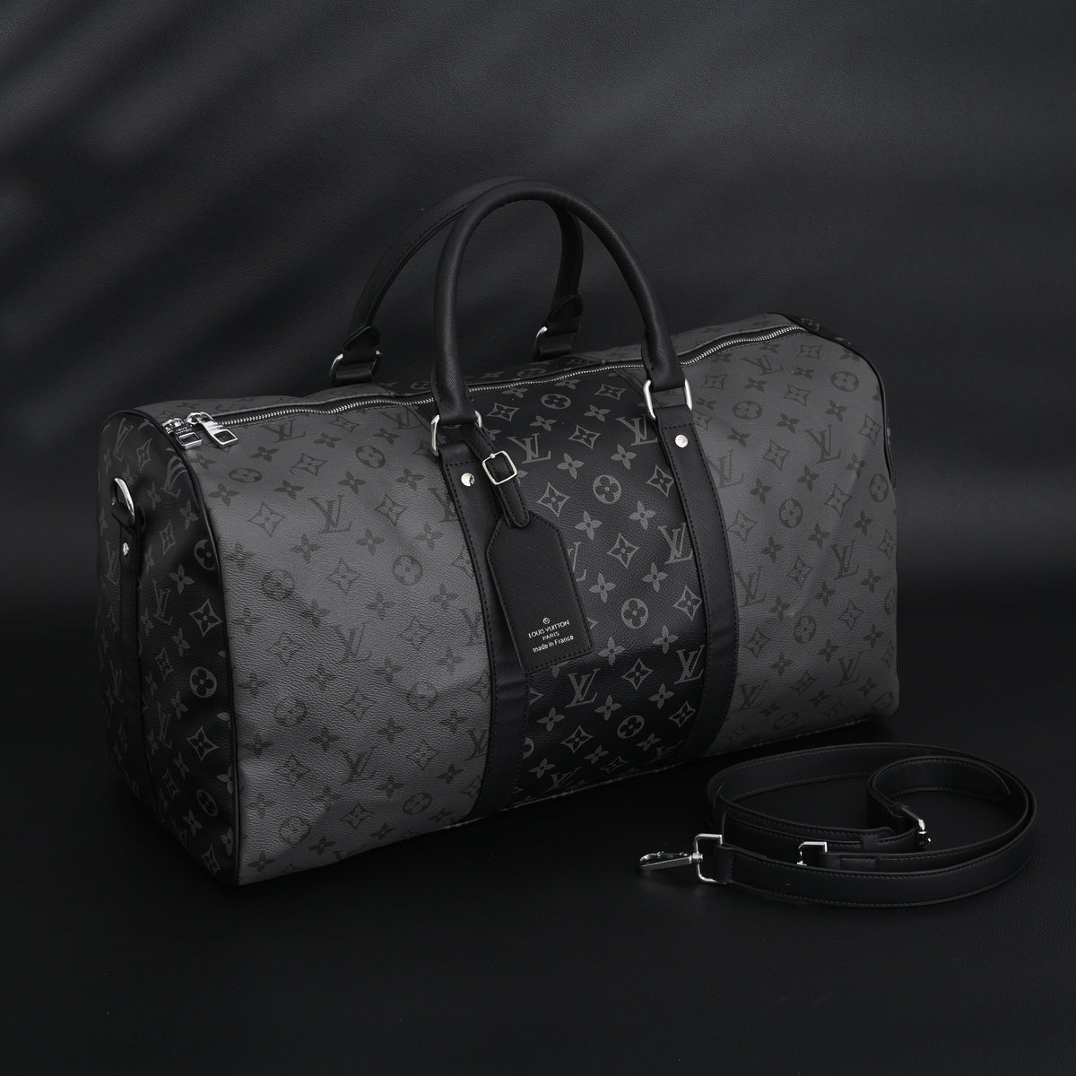 Louis Vuitton Keepall Bandoulière 45 Monogram Eclipse Travel Bag product image 1, provided for visual reference and product