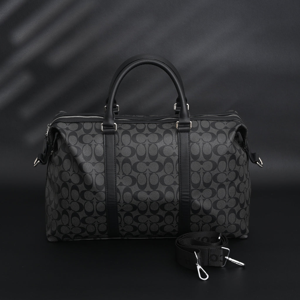 Coach Metropolitan Duffel Bag in Signature Black Canvas product image 1, provided for visual reference and product detail