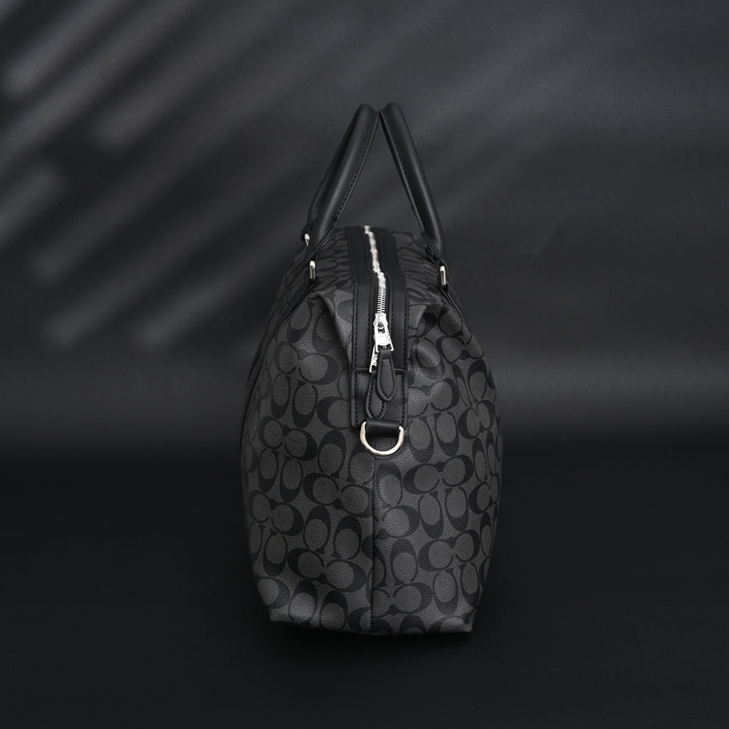 Coach Metropolitan Duffel Bag in Signature Black Canvas product image 4, provided for visual reference and product detail