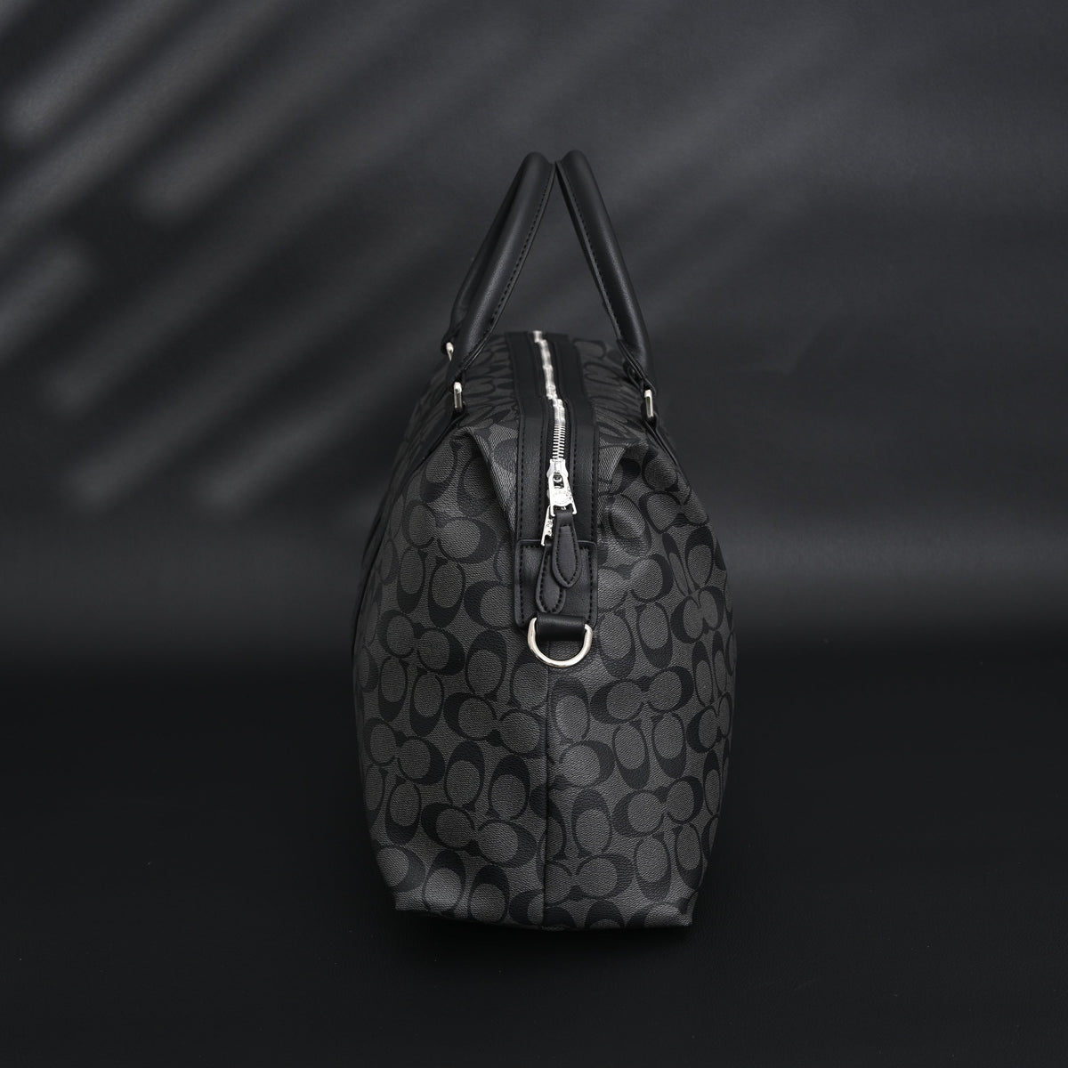 Coach Metropolitan Duffel Bag in Signature Black Canvas product image 4, provided for visual reference and product detail
