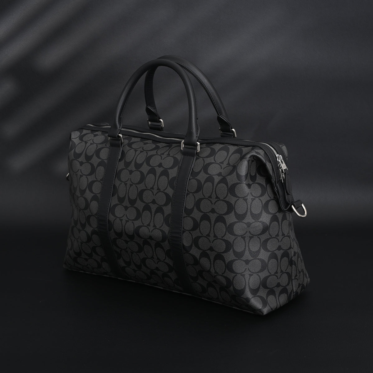 Coach Metropolitan Duffel Bag in Signature Black Canvas product image 6, provided for visual reference and product detail