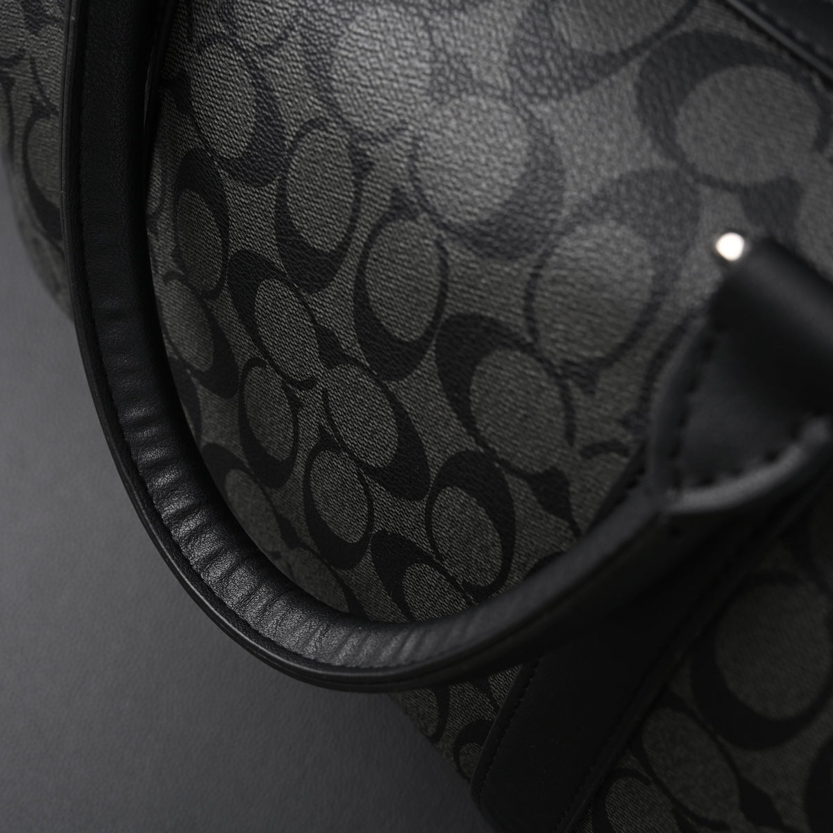 Coach Metropolitan Duffel Bag in Signature Black Canvas product image 16, provided for visual reference and product detail