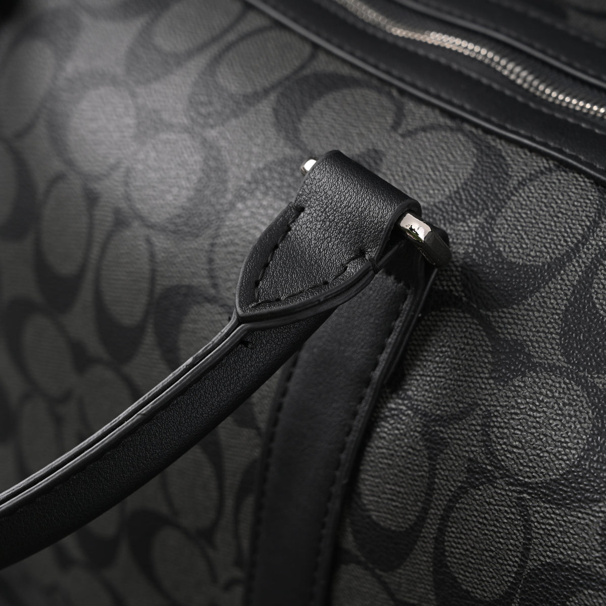 Coach Metropolitan Duffel Bag in Signature Black Canvas product image 15, provided for visual reference and product detail