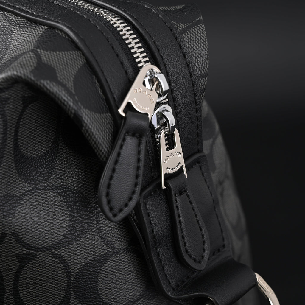 Coach Metropolitan Duffel Bag in Signature Black Canvas product image 7, provided for visual reference and product detail