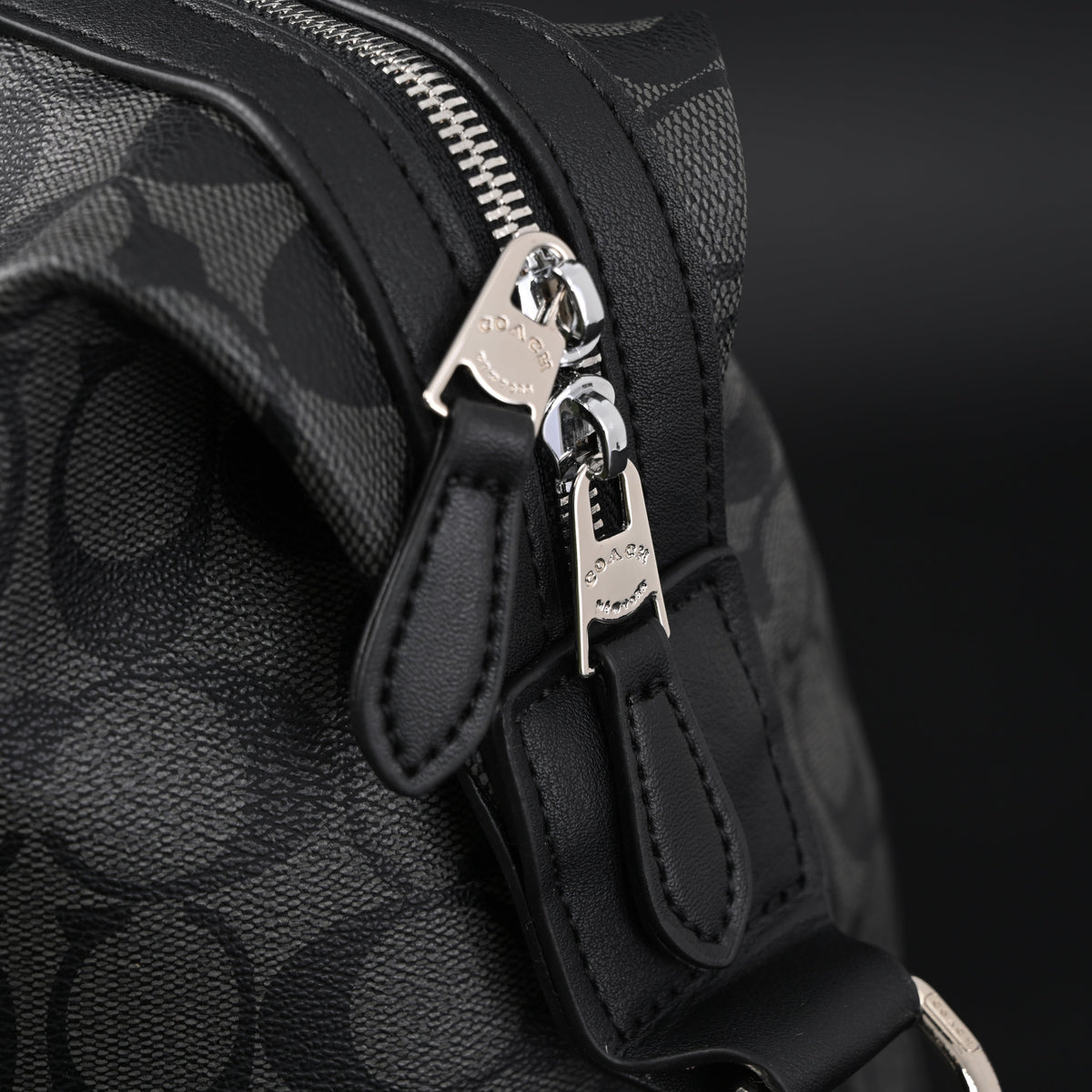 Coach Metropolitan Duffel Bag in Signature Black Canvas product image 7, provided for visual reference and product detail