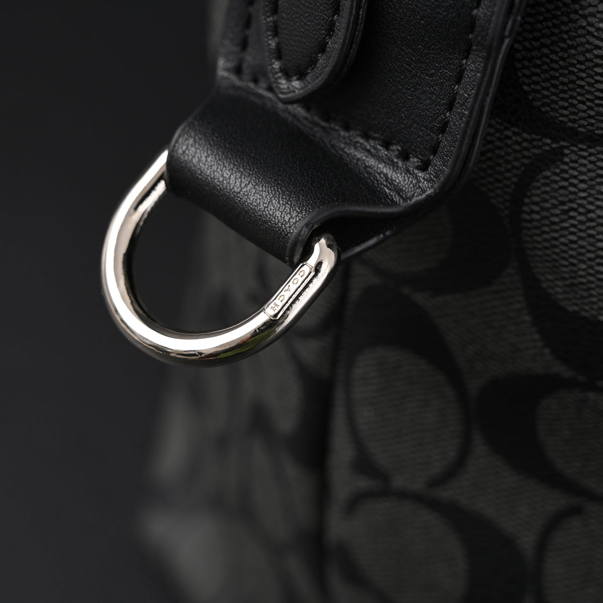 Coach Metropolitan Duffel Bag in Signature Black Canvas product image 17, provided for visual reference and product detail