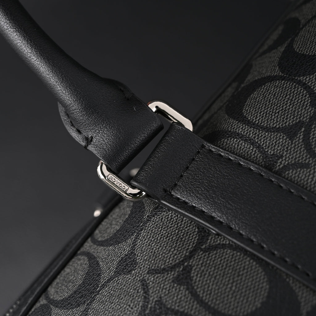 Coach Metropolitan Duffel Bag in Signature Black Canvas product image 19, provided for visual reference and product detail