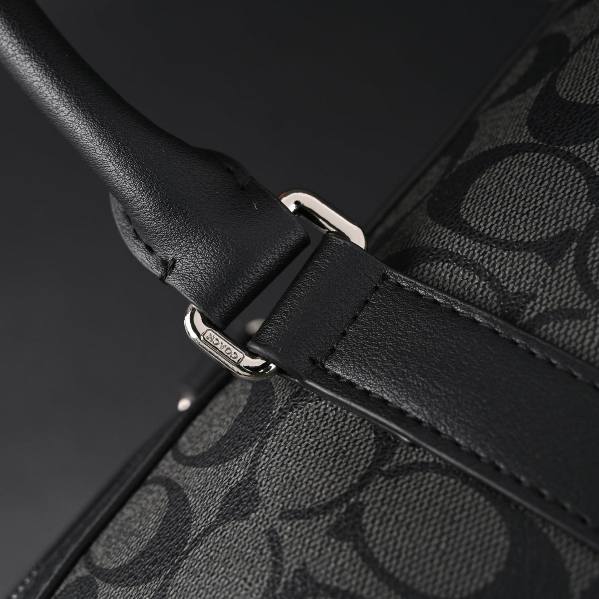 Coach Metropolitan Duffel Bag in Signature Black Canvas product image 19, provided for visual reference and product detail