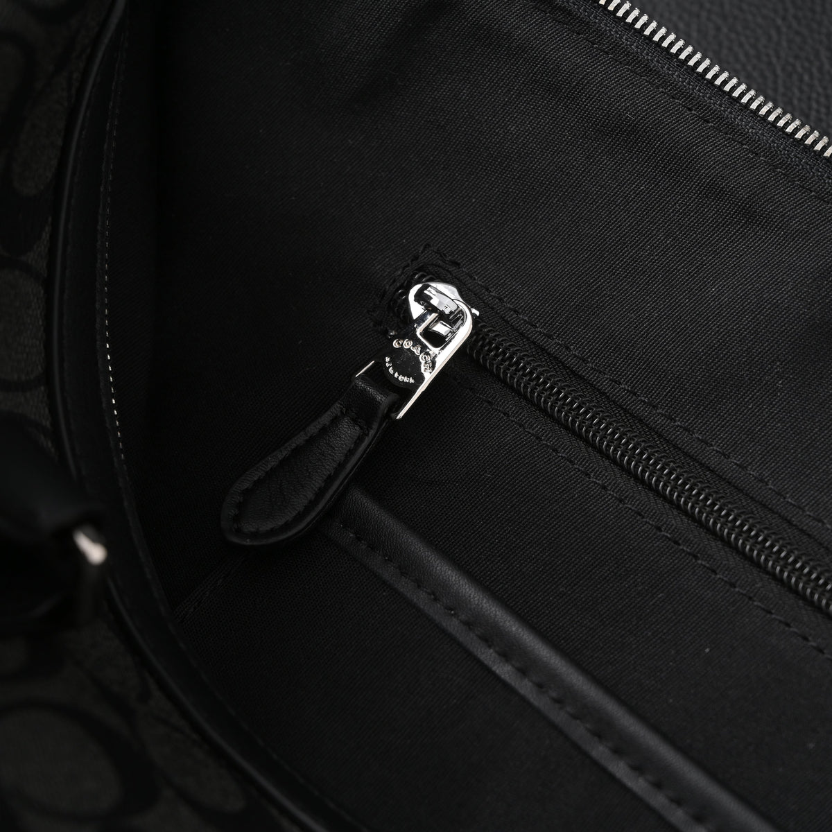 Coach Metropolitan Duffel Bag in Signature Black Canvas product image 2, provided for visual reference and product detail