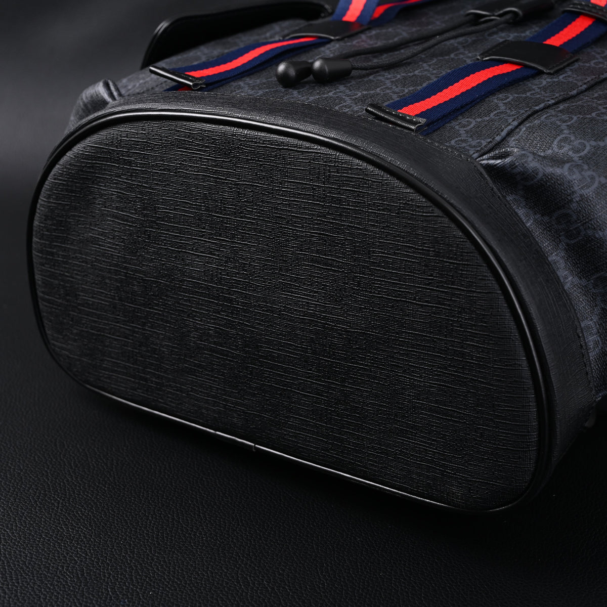 Gucci GG Supreme Monogram Backpack with Web Stripe product image 12, provided for visual reference and product detail review