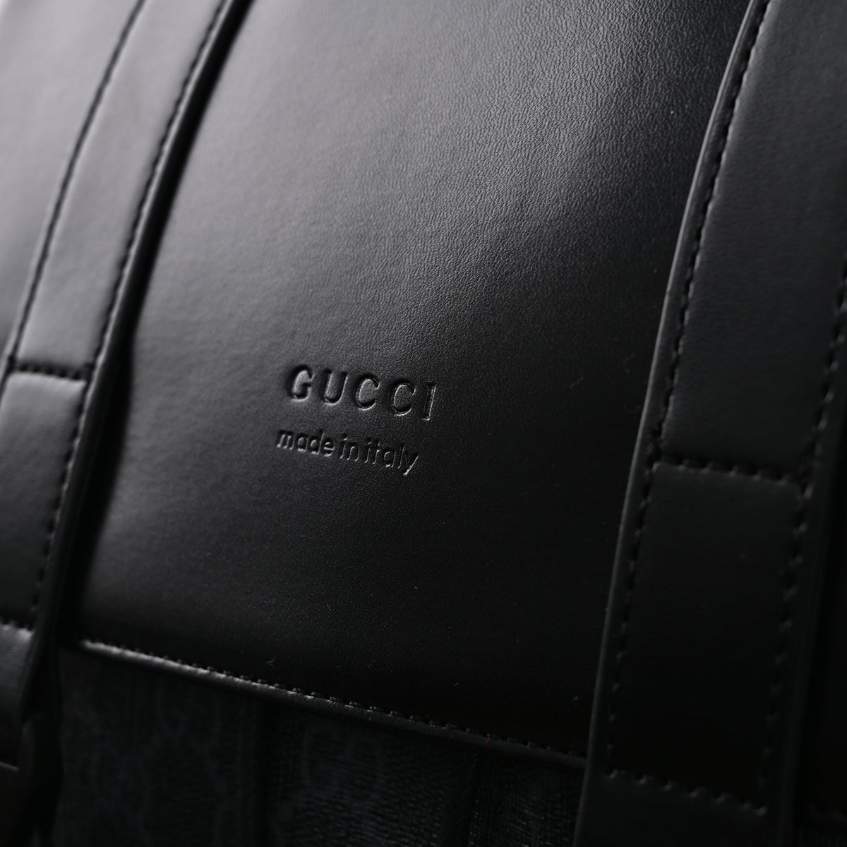 Gucci GG Supreme Monogram Backpack with Web Stripe product image 6, provided for visual reference and product detail review