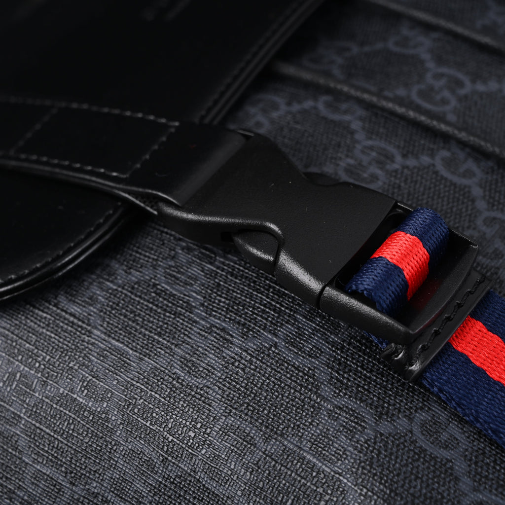 Gucci GG Supreme Monogram Backpack with Web Stripe product image 8, provided for visual reference and product detail review