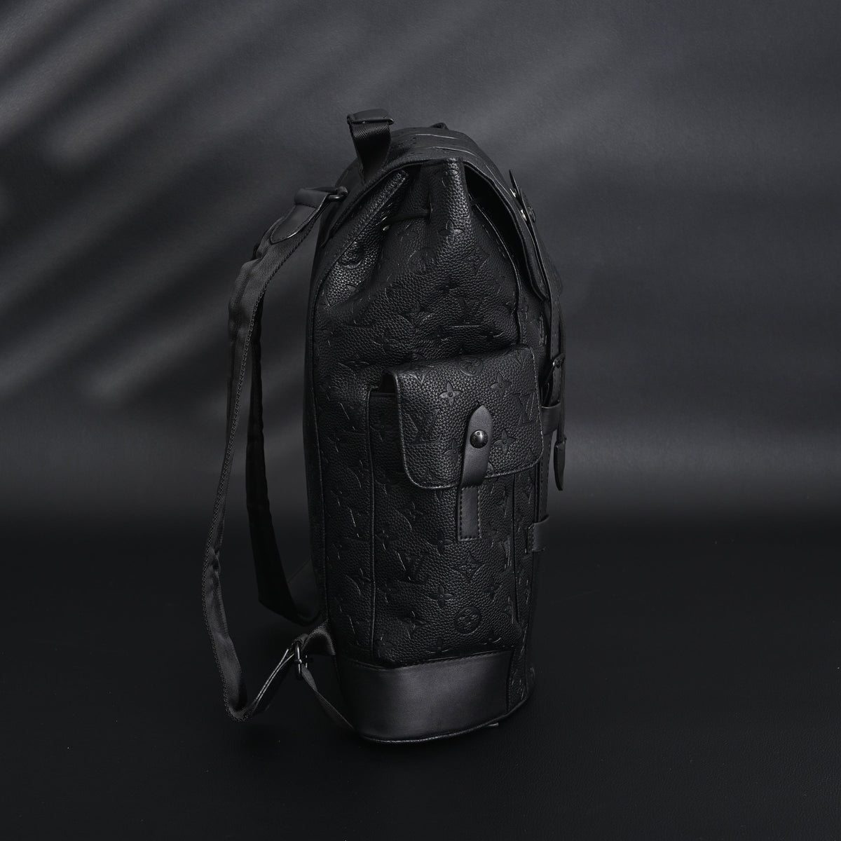 Louis Vuitton Christopher PM Backpack Monogram Shadow Black Leather product image 2, provided for visual reference and