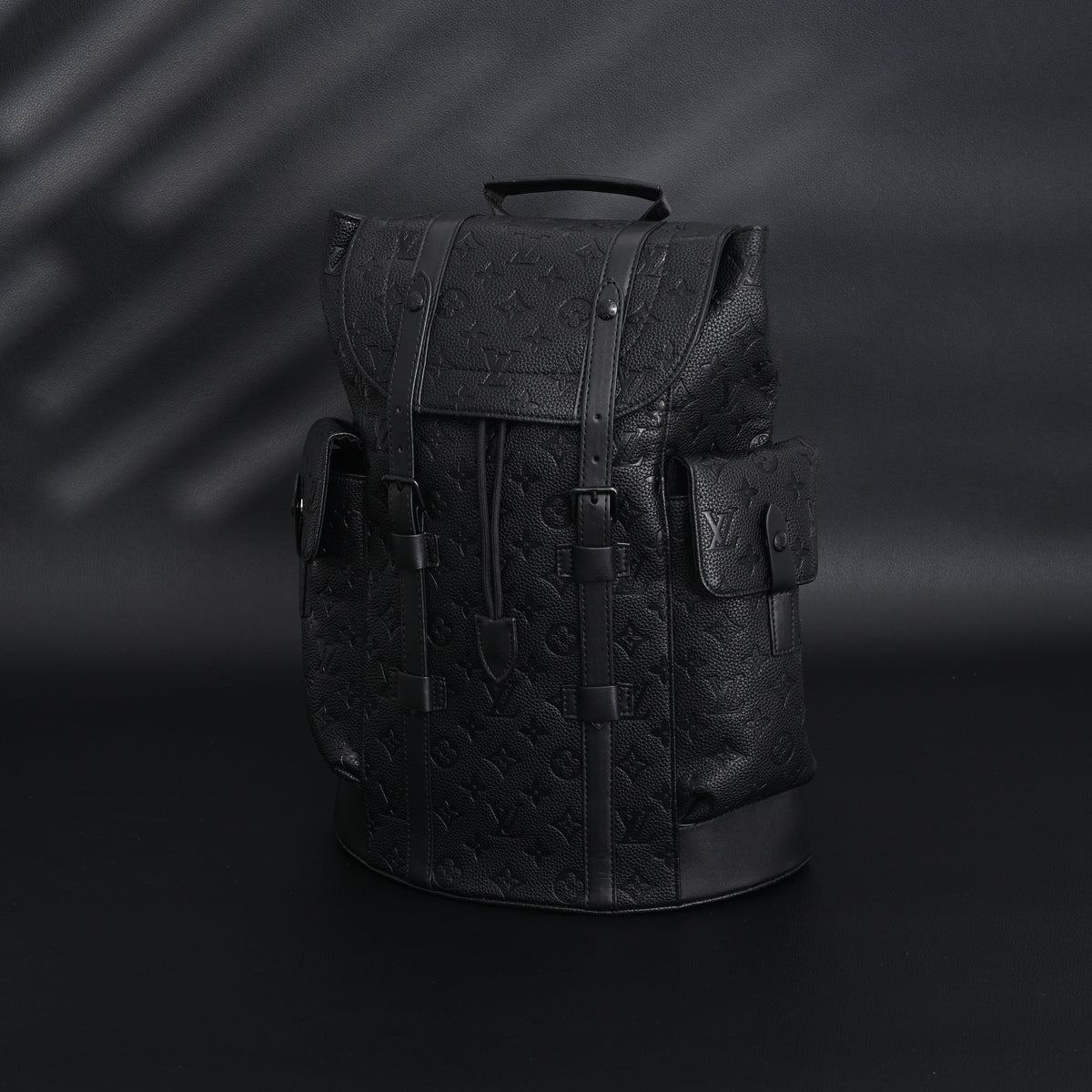 Louis Vuitton Christopher PM Backpack Monogram Shadow Black Leather product image 1, provided for visual reference and